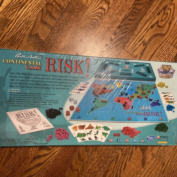 Risk 1959 First Edition Classic Reproduction Continental Board Game NEW SEALED - Picture 2 of 3